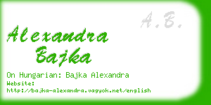 alexandra bajka business card